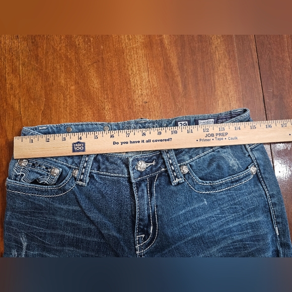 Miss Me Blue Boot Cut Jeans Classic Style - Picture 9 of 11